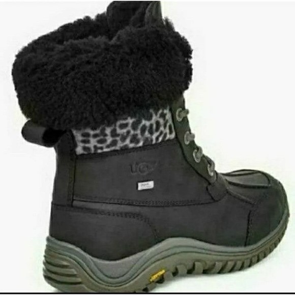 UGG Australia Adirondack Boots Leopard WATERPROOF LEATHER Size 6 WOMENS Size 6 - Picture 3 of 10